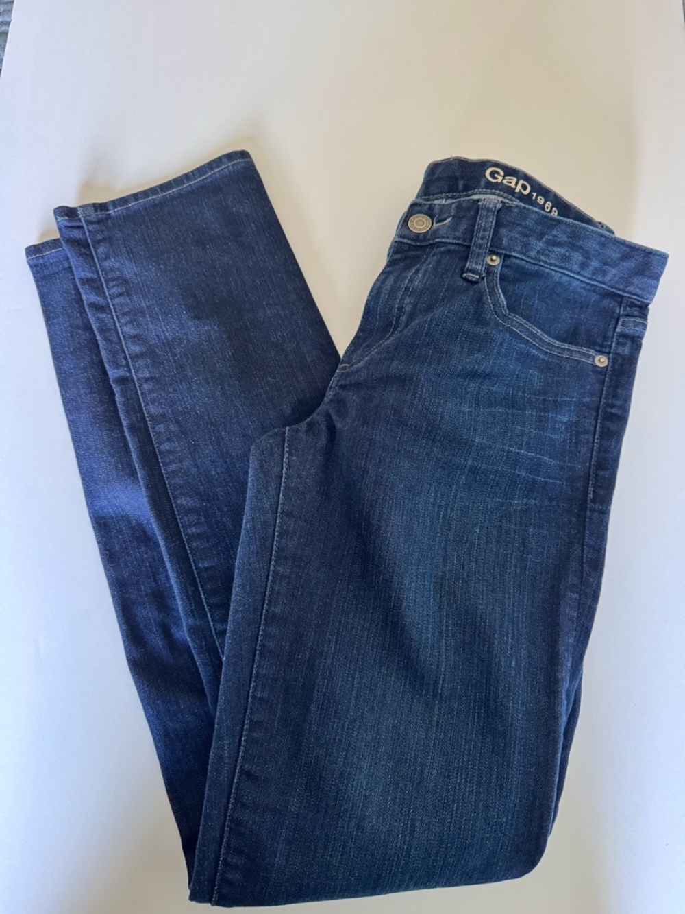 GAP Women's Skinny Jeans in Dark Blue Denim
